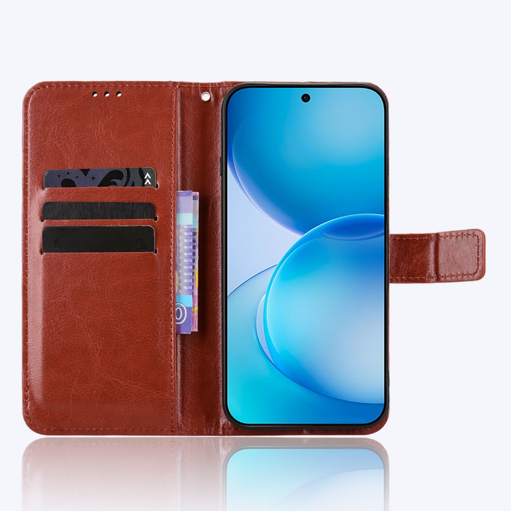 Crazy knížkové pouzdro na Oppo Reno 16 Pro 5G/Oppo Reno 16 5G - hnědé
