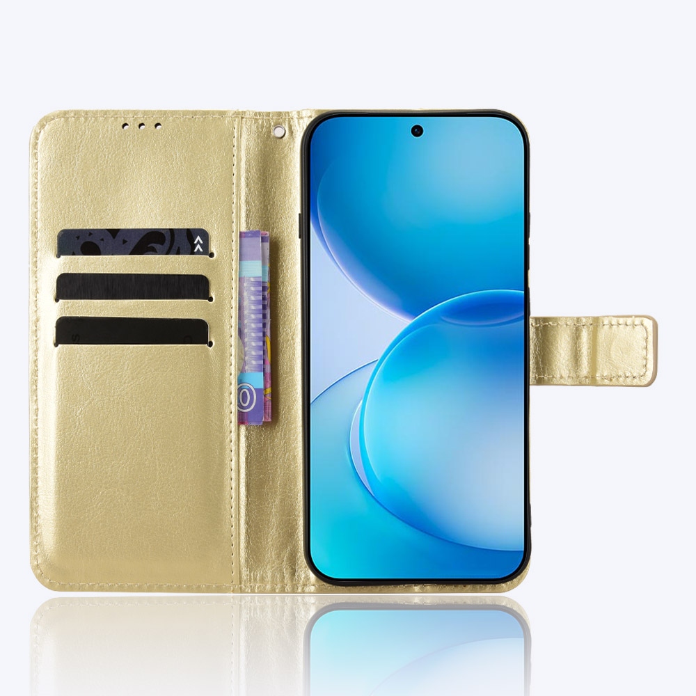 Crazy knížkové pouzdro na Oppo Reno 16 Pro 5G/Oppo Reno 16 5G - zlaté