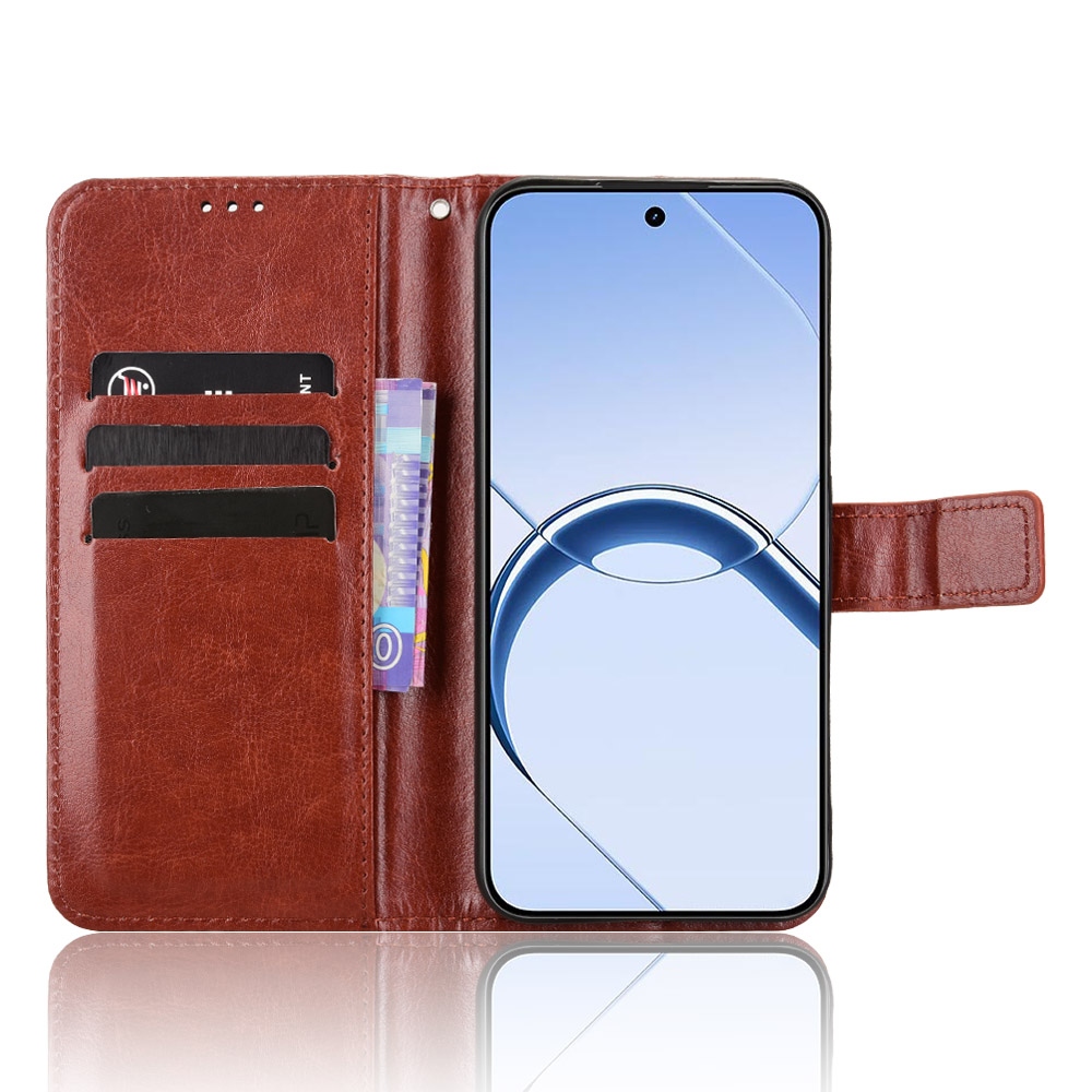 Crazy knížkové pouzdro na Realme 16 5G - hnědé