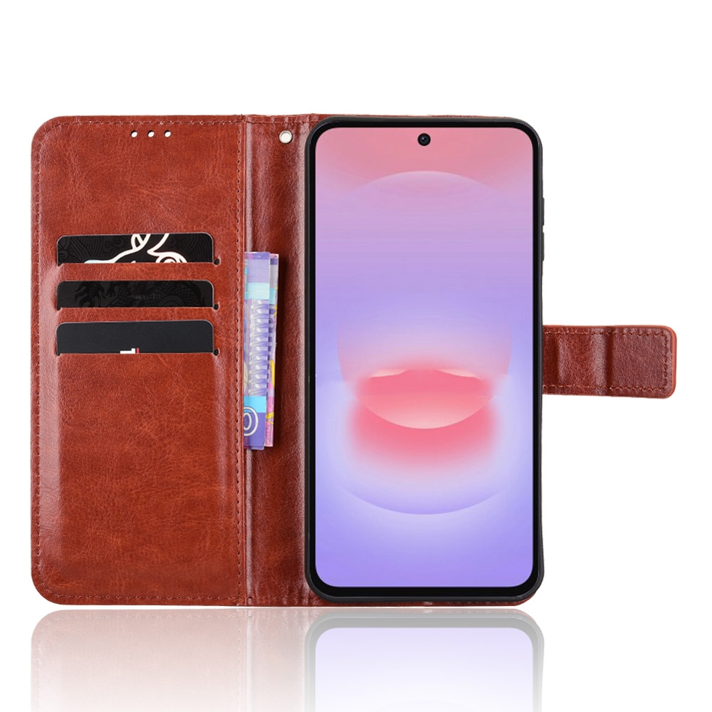 Crazy knížkové pouzdro na Samsung Galaxy A27 - hnědé
