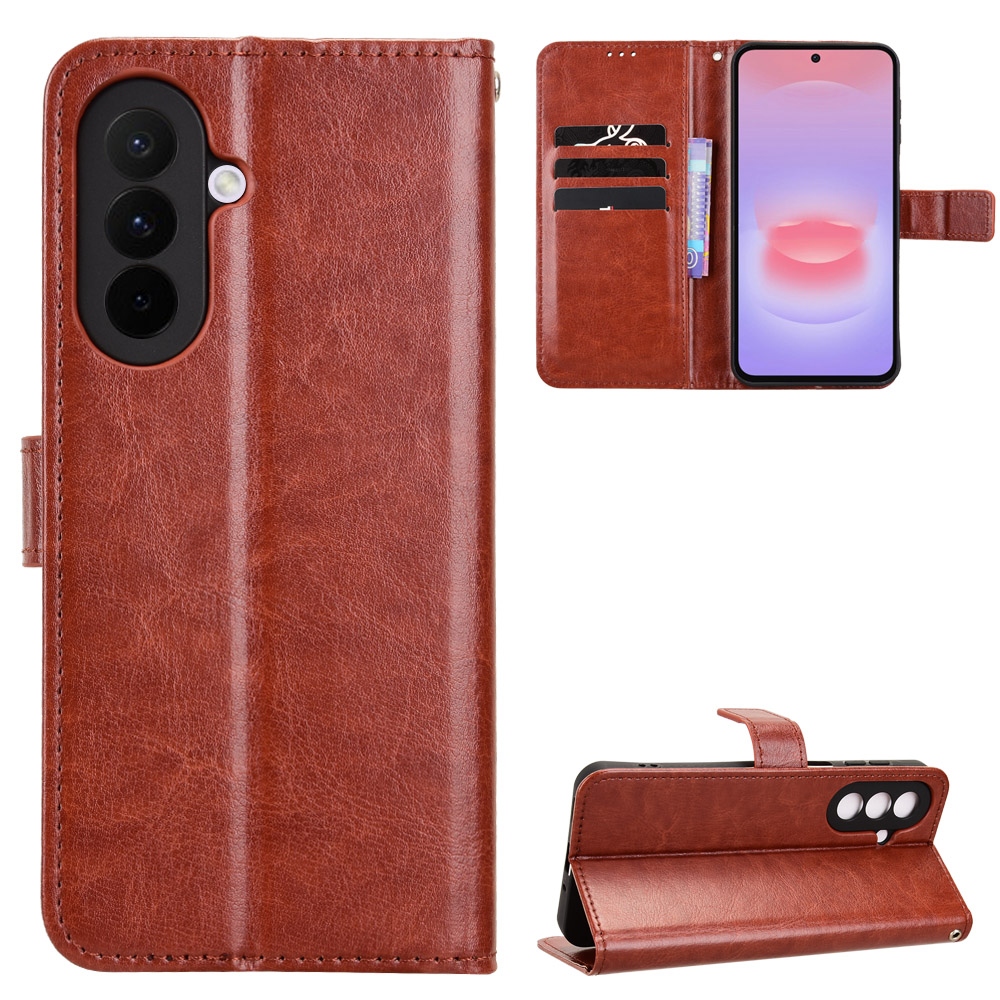 Crazy knížkové pouzdro na Samsung Galaxy A27 - hnědé