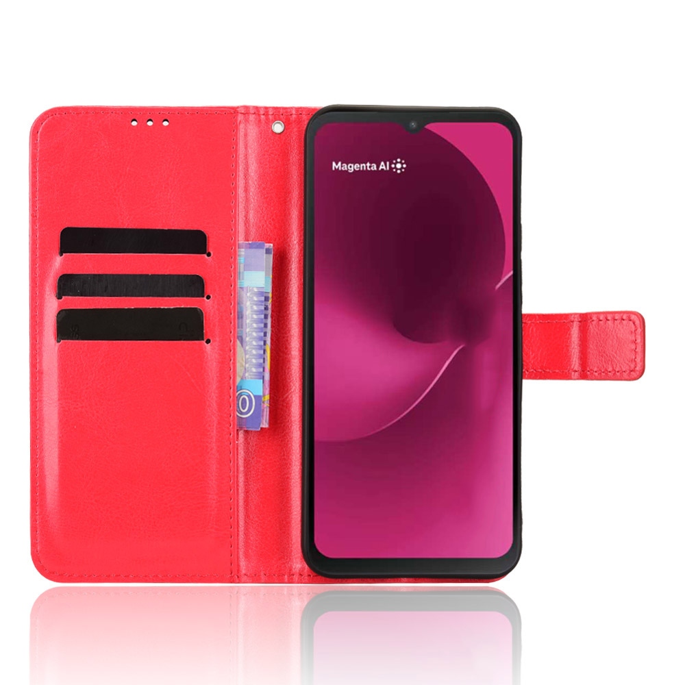 Crazy knížkové pouzdro na T-Mobile T Phone 3 - červené