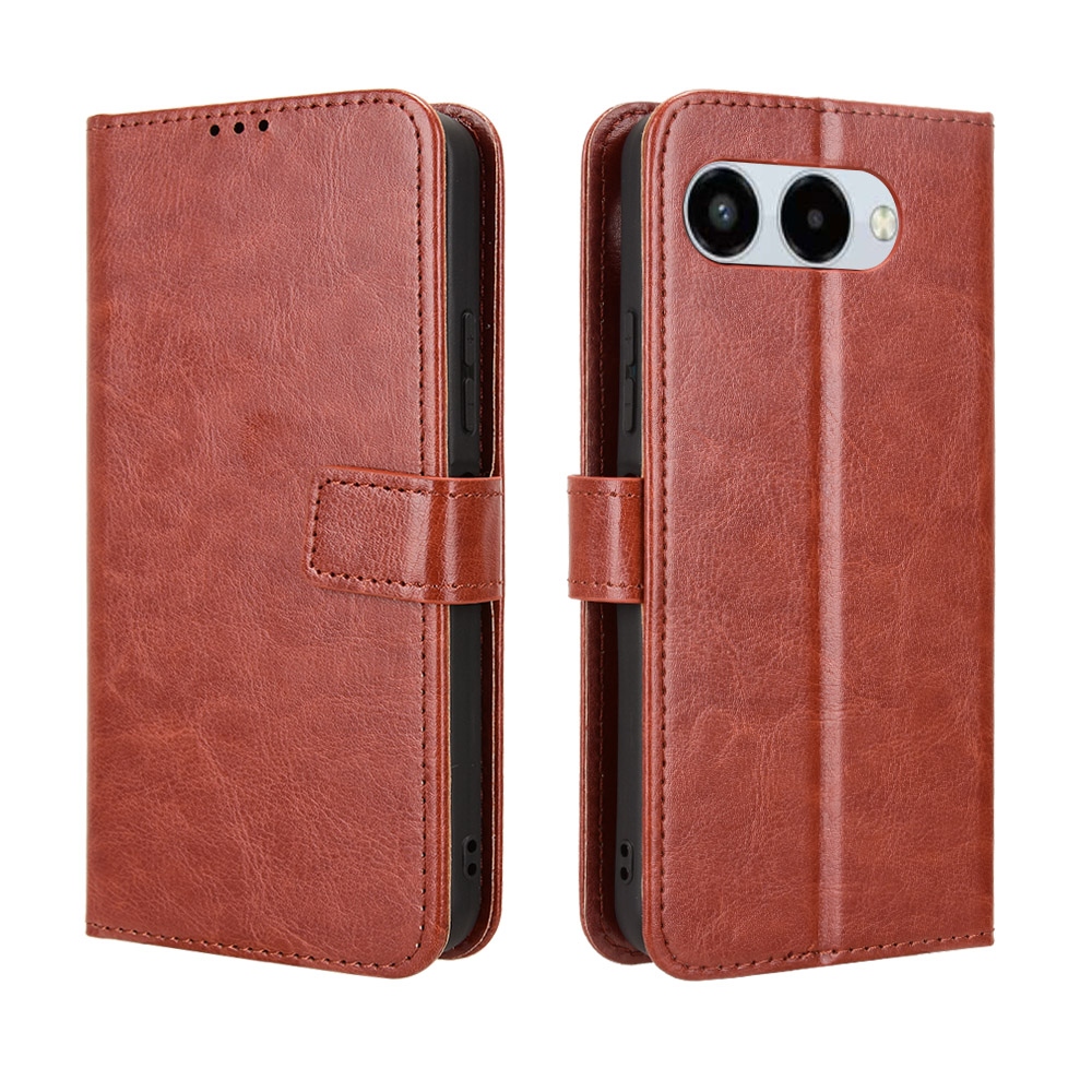 Crazy knížkové pouzdro na T-Mobile T Phone 3 - hnědé