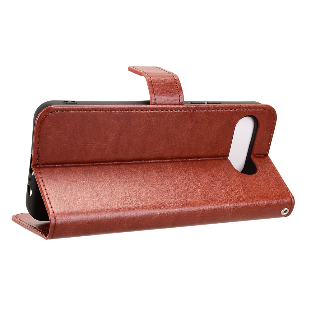 Crazy knížkové pouzdro na T-Mobile T Phone 3 - hnědé