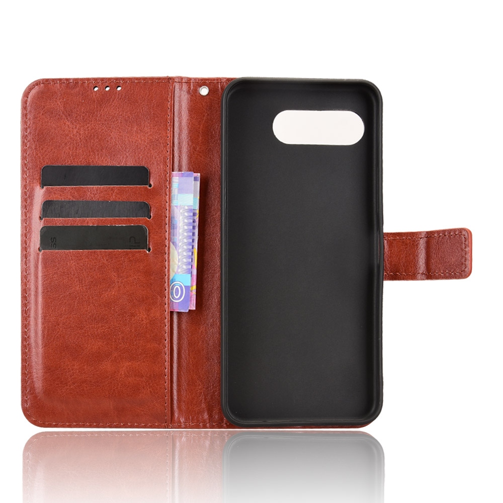 Crazy knížkové pouzdro na T-Mobile T Phone 3 - hnědé