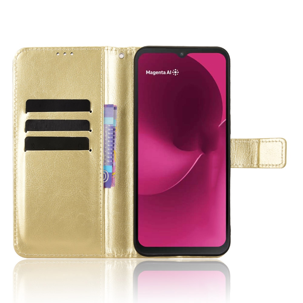 Crazy knížkové pouzdro na T-Mobile T Phone 3 - zlaté