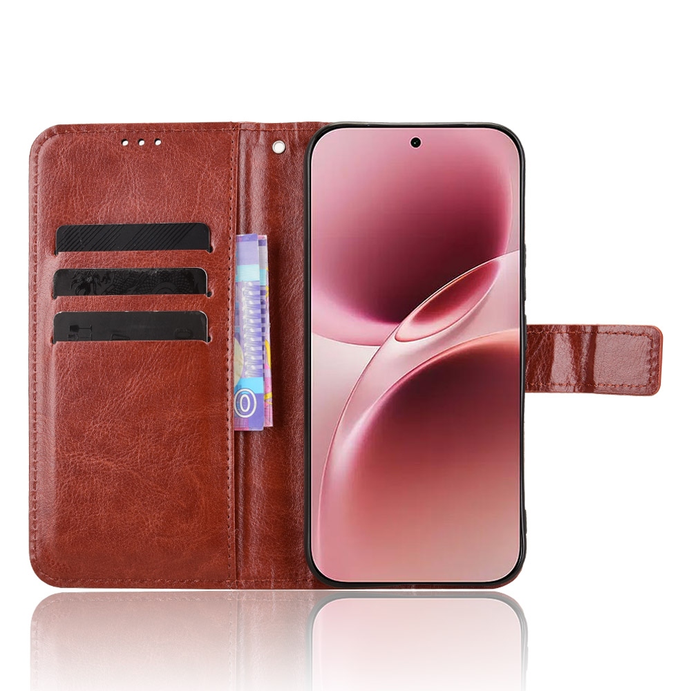 Crazy knížkové pouzdro na Vivo V70 5G - hnědé
