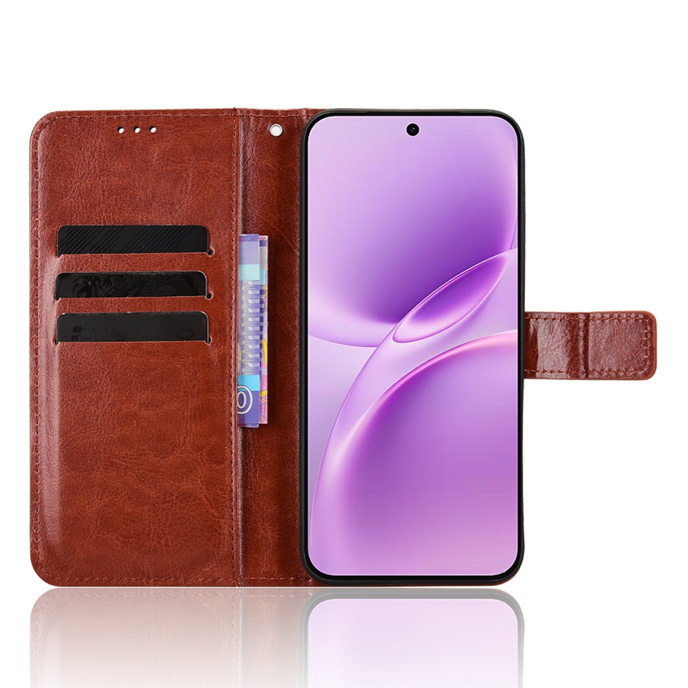 Crazy knížkové pouzdro na Vivo V70 FE 5G - hnědé
