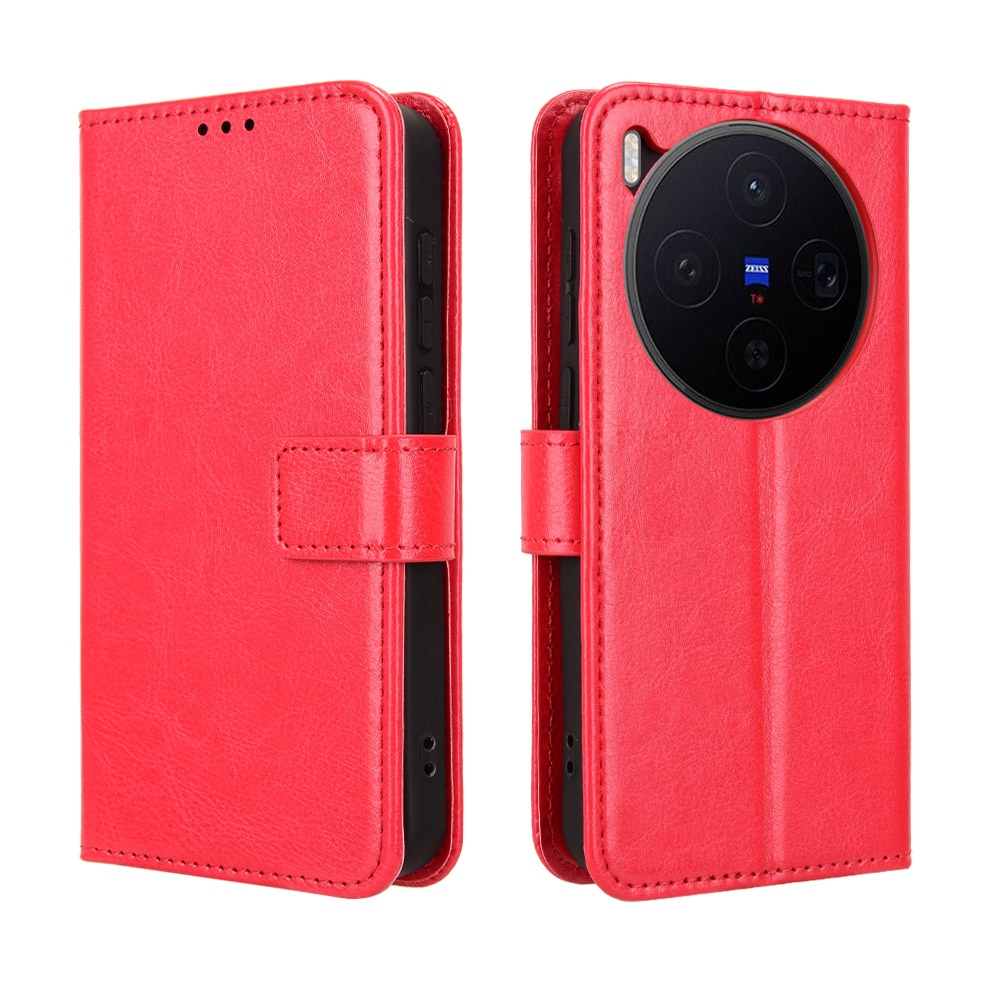 Crazy knížkové pouzdro na Vivo X300 5G - červené