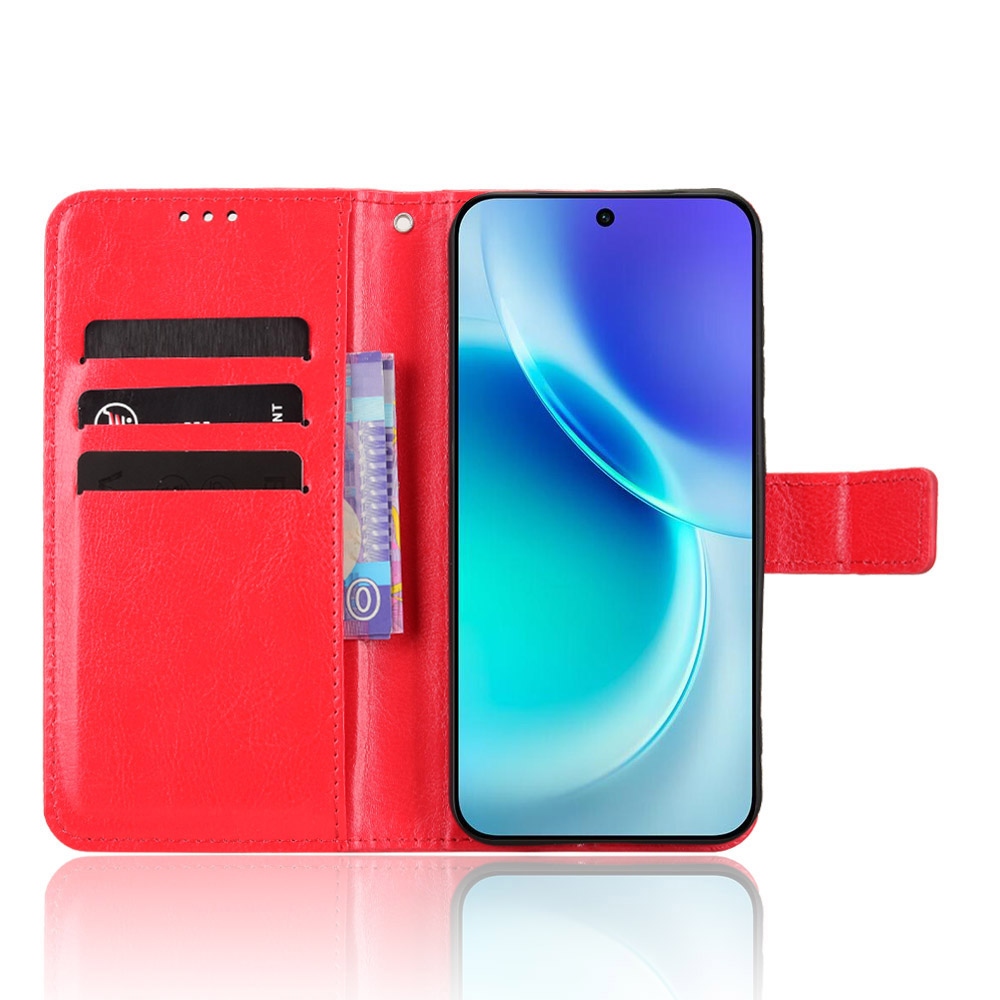 Crazy knížkové pouzdro na Vivo X300 5G - červené