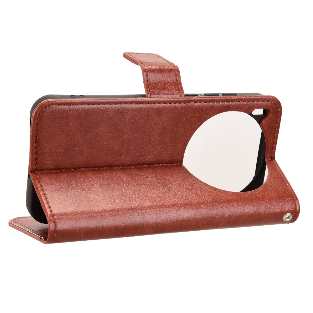 Crazy knížkové pouzdro na Vivo X300 5G - hnědé