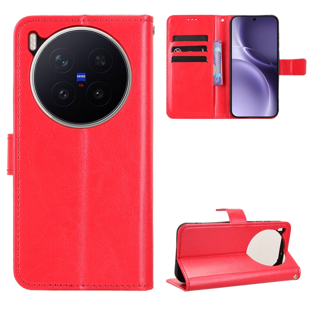 Crazy knížkové pouzdro na Vivo X300 Pro 5G - červené