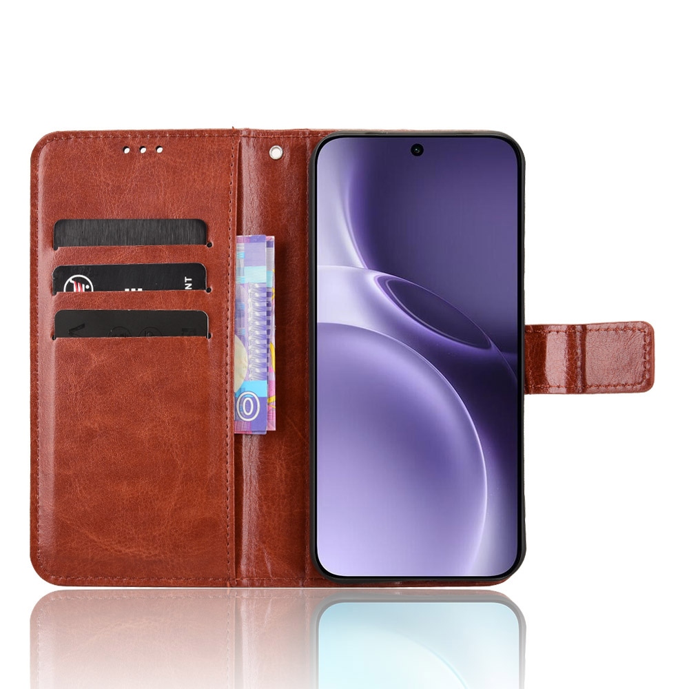 Crazy knížkové pouzdro na Vivo X300 Pro 5G - hnědé