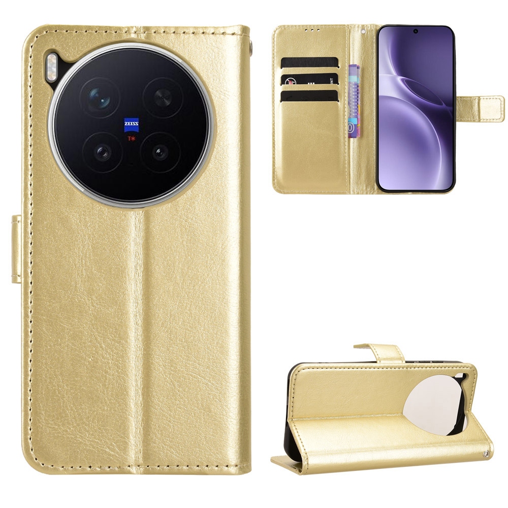 Crazy knížkové pouzdro na Vivo X300 Pro 5G - zlaté