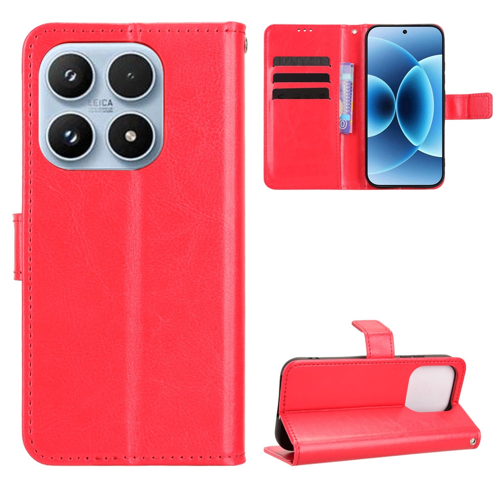 Crazy knížkové pouzdro na Xiaomi 17 - červené