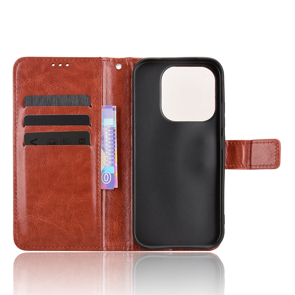 Crazy knížkové pouzdro na Xiaomi 17 - hnědé