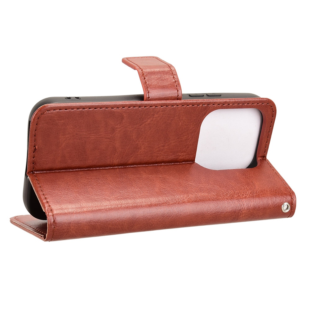 Crazy knížkové pouzdro na Xiaomi 17 - hnědé