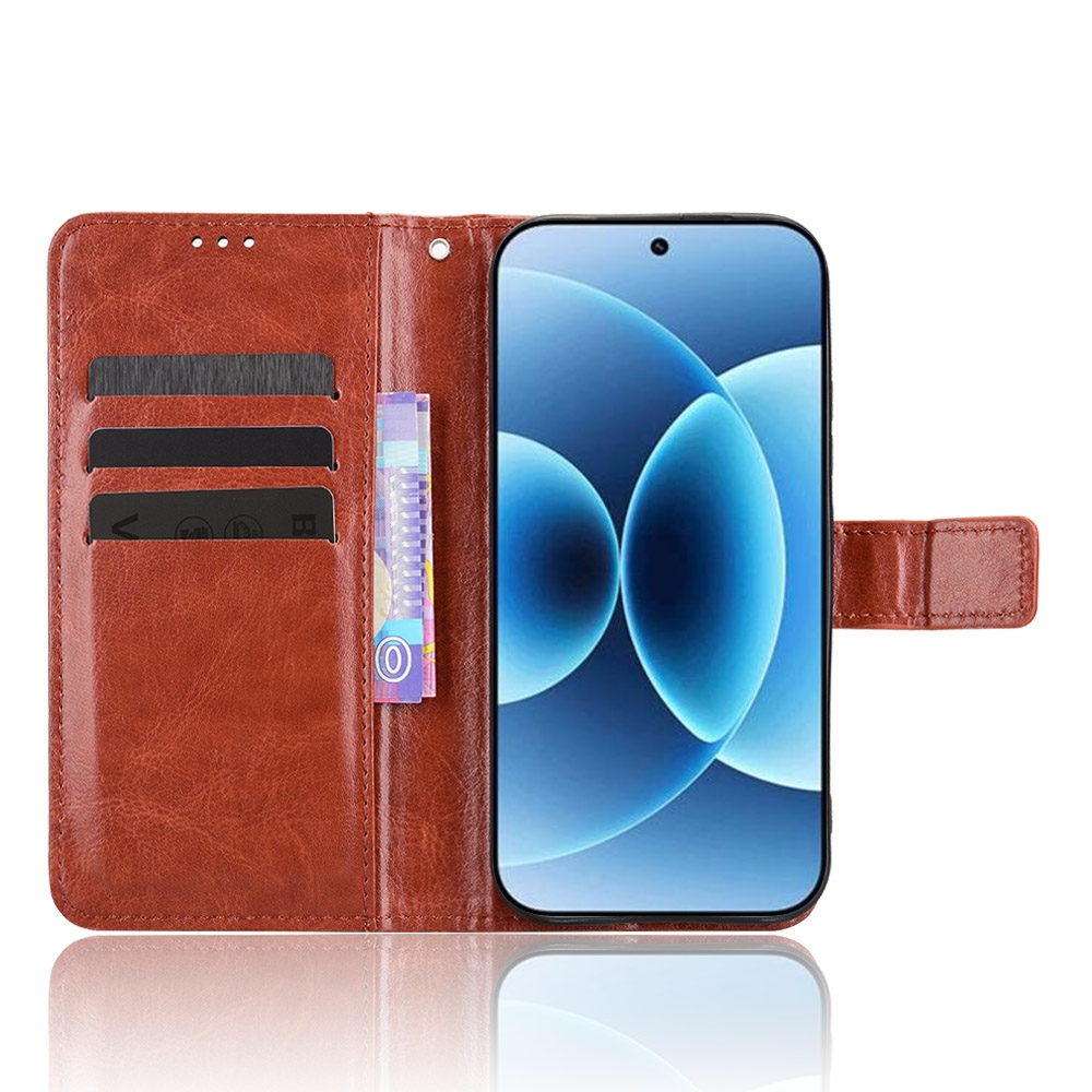 Crazy knížkové pouzdro na Xiaomi 17 - hnědé