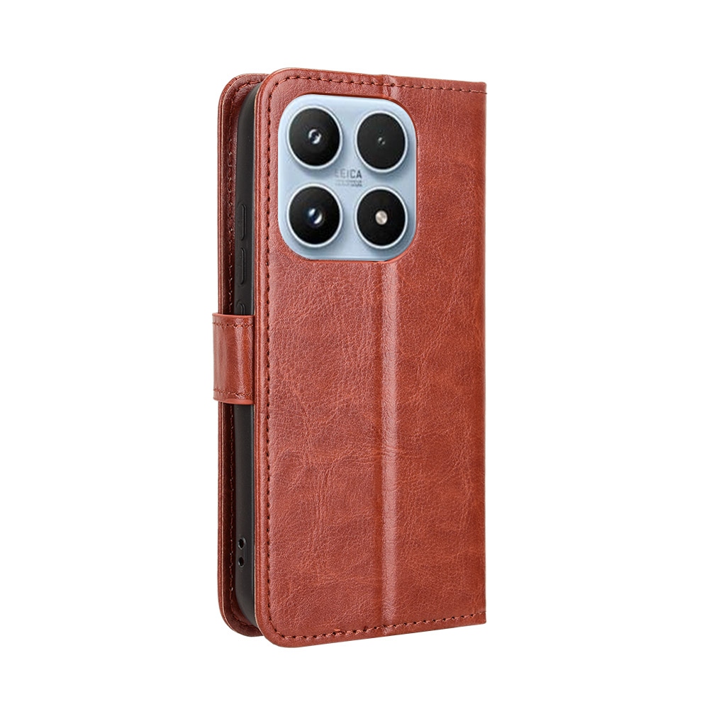 Crazy knížkové pouzdro na Xiaomi 17 - hnědé