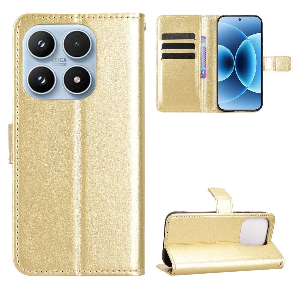 Crazy knížkové pouzdro na Xiaomi 17 - zlaté