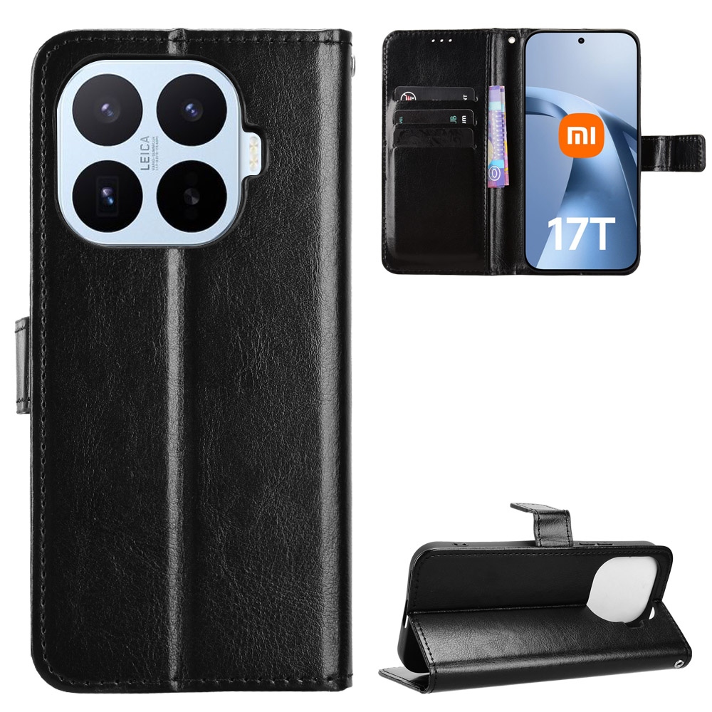 Crazy knížkové pouzdro na Xiaomi 17T - černé