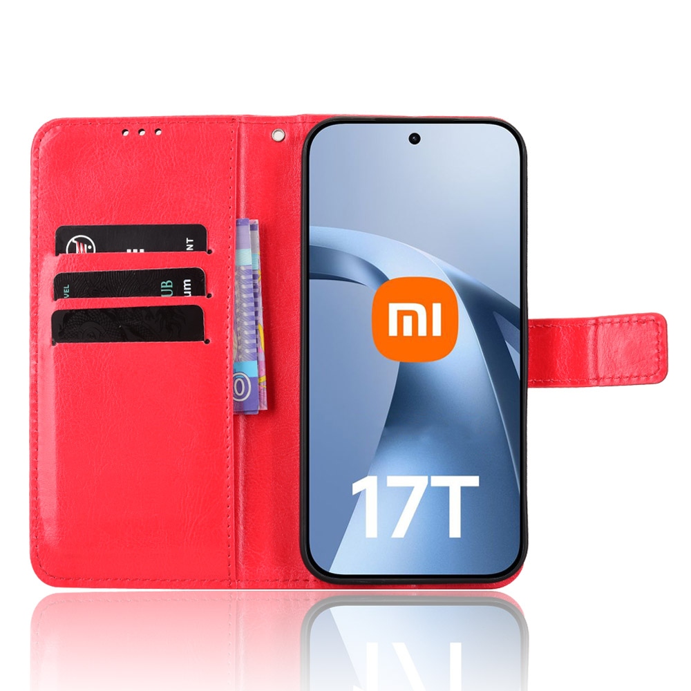 Crazy knížkové pouzdro na Xiaomi 17T - červené