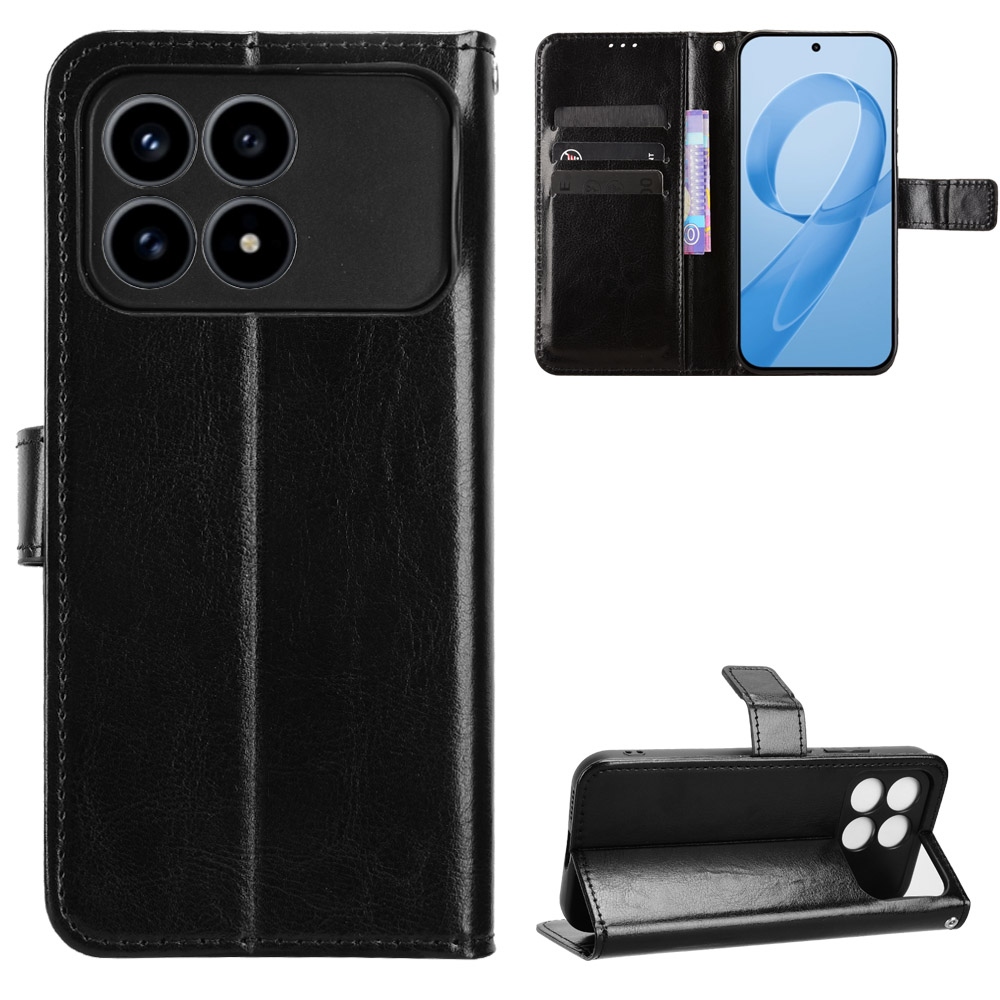 Crazy knížkové pouzdro na Xiaomi Poco F8 Pro 5G - černé