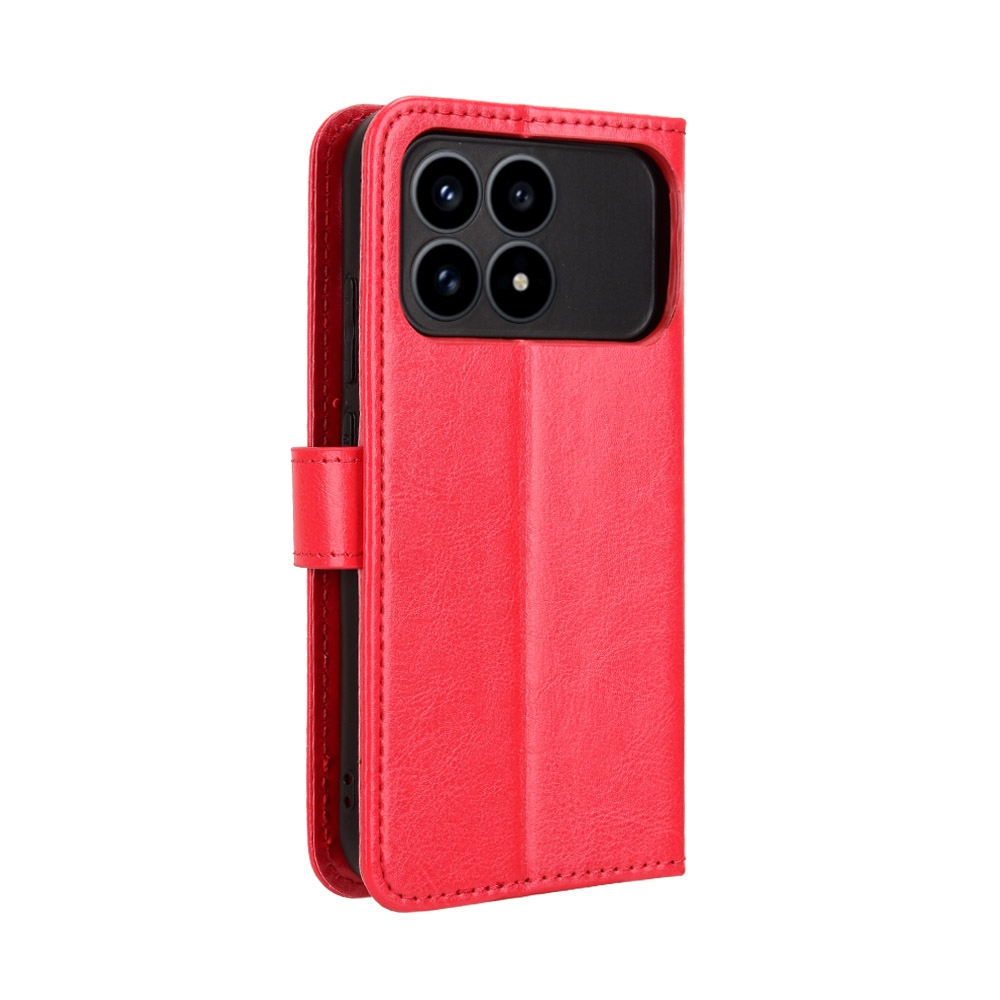 Crazy knížkové pouzdro na Xiaomi Poco F8 Pro 5G - červené