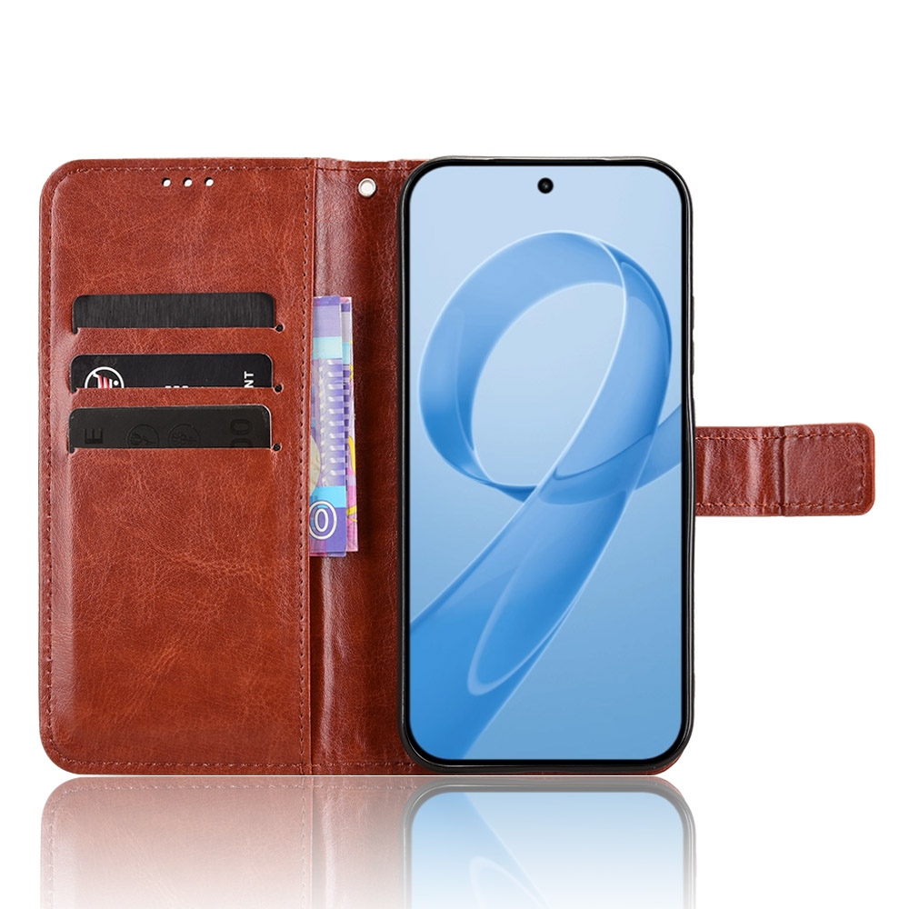 Crazy knížkové pouzdro na Xiaomi Poco F8 Pro 5G - hnědé