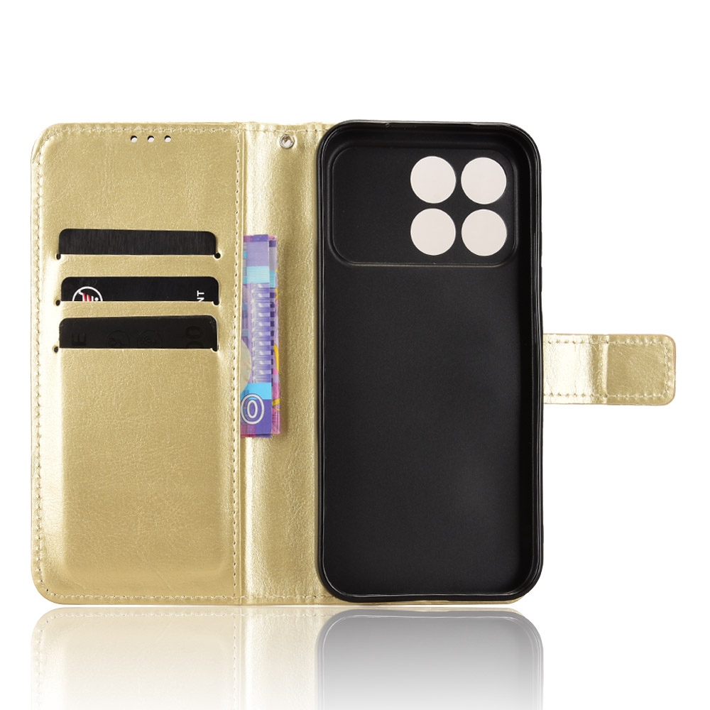 Crazy knížkové pouzdro na Xiaomi Poco F8 Pro 5G - zlaté
