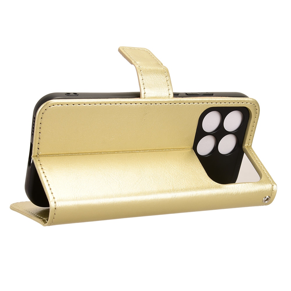 Crazy knížkové pouzdro na Xiaomi Poco F8 Pro 5G - zlaté