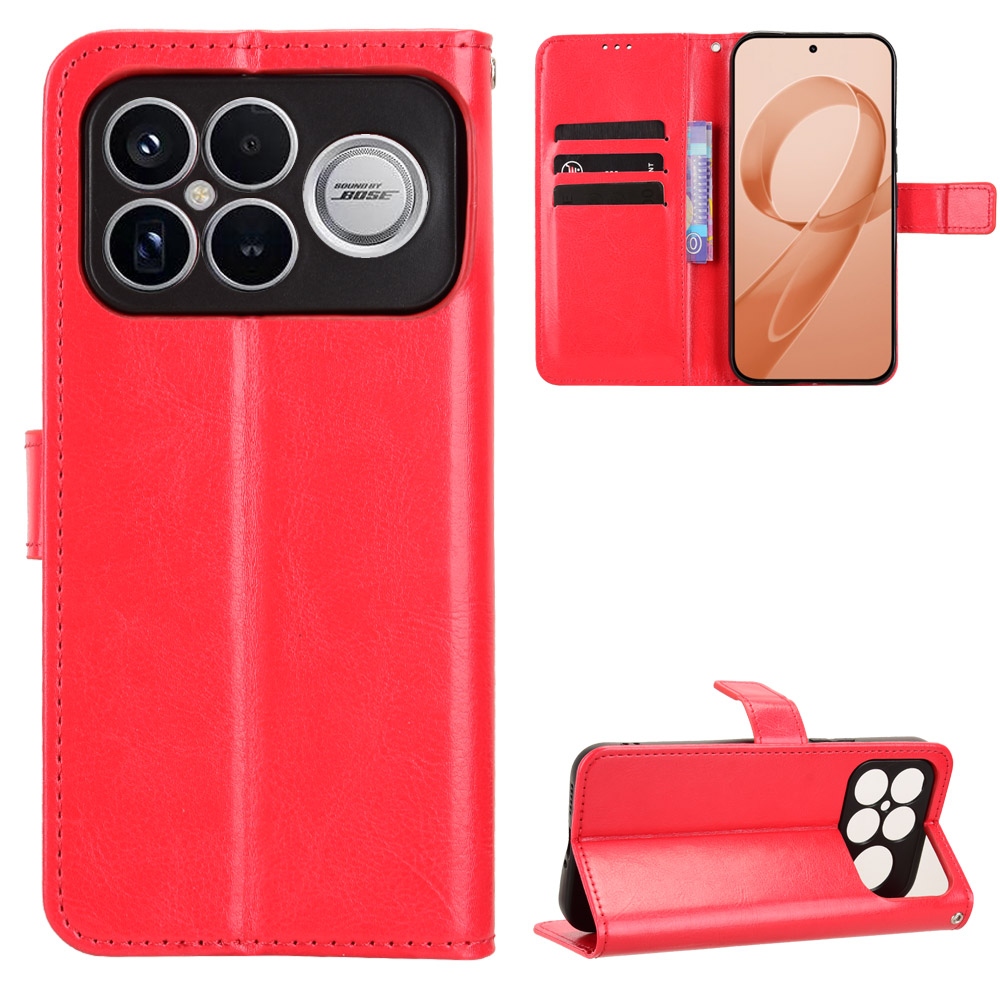 Crazy knížkové pouzdro na Xiaomi Poco F8 Ultra 5G - červené