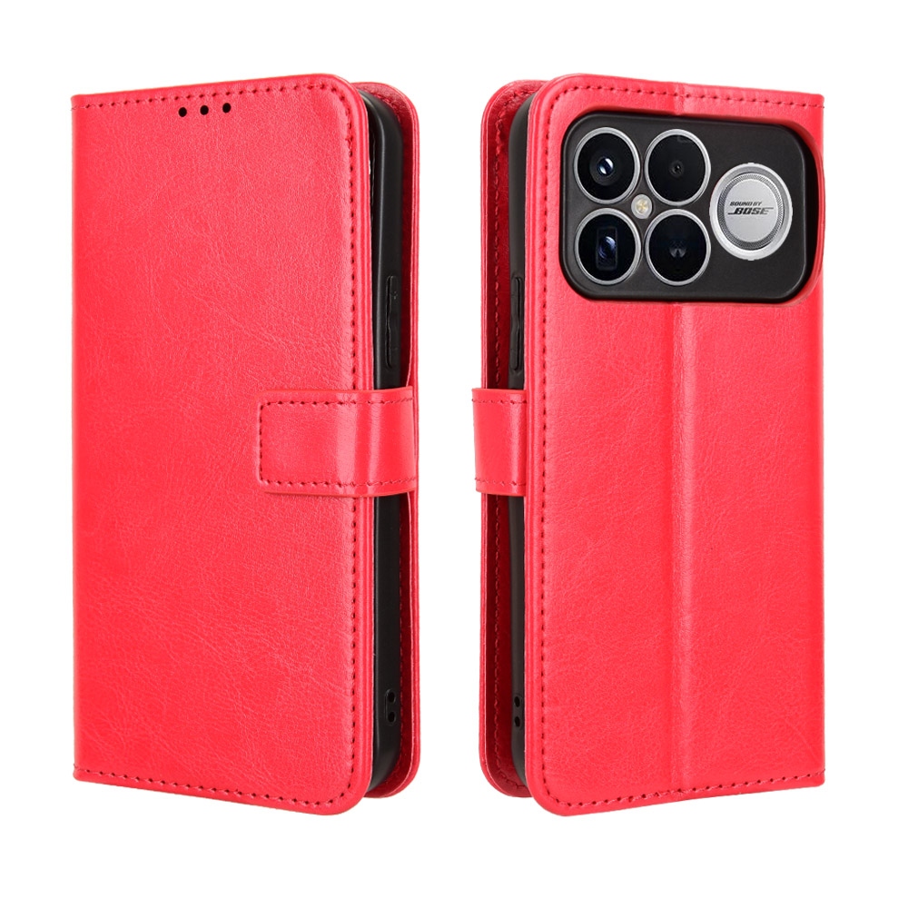 Crazy knížkové pouzdro na Xiaomi Poco F8 Ultra 5G - červené