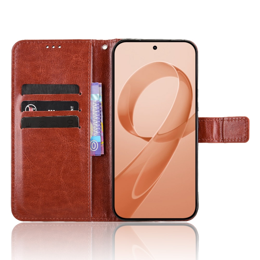 Crazy knížkové pouzdro na Xiaomi Poco F8 Ultra 5G - hnědé