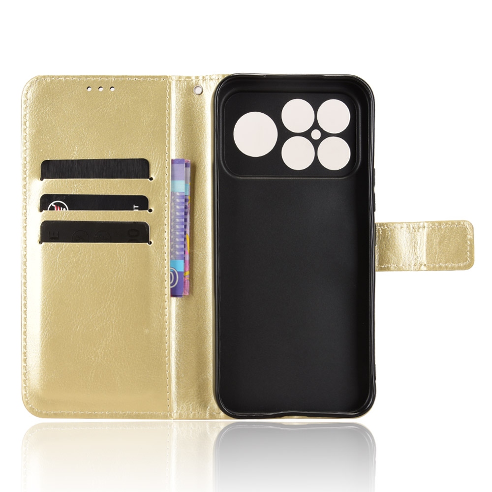 Crazy knížkové pouzdro na Xiaomi Poco F8 Ultra 5G - zlaté