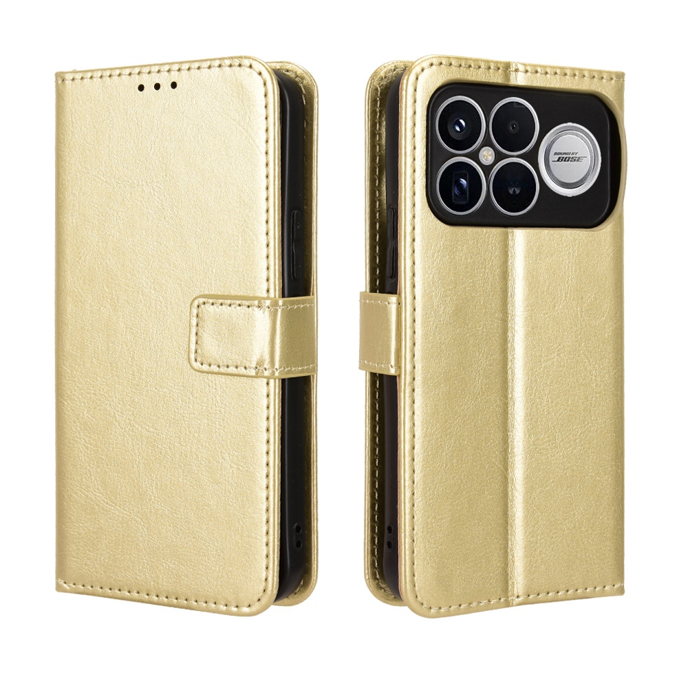 Crazy knížkové pouzdro na Xiaomi Poco F8 Ultra 5G - zlaté