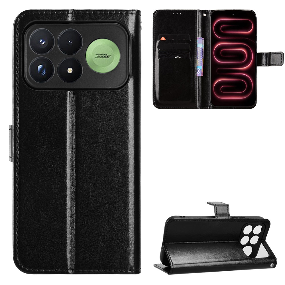 Crazy knížkové pouzdro na Xiaomi Poco F9 Pro 5G - černé