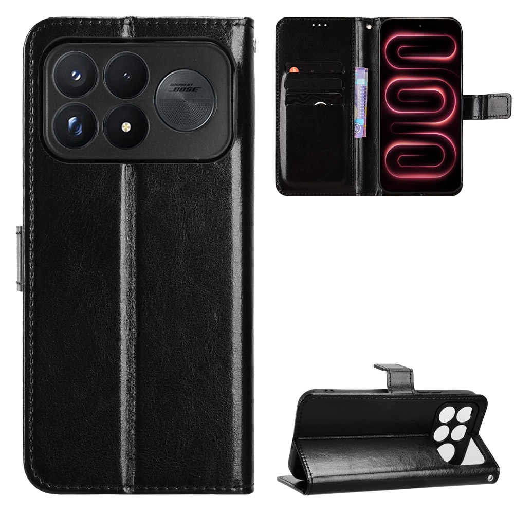 Crazy knížkové pouzdro na Xiaomi Poco F9 Ultra 5G - černé