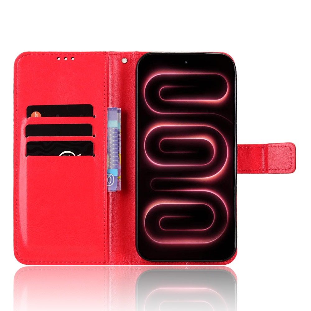 Crazy knížkové pouzdro na Xiaomi Poco F9 Ultra 5G - červené