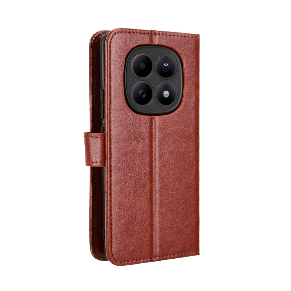 Crazy knížkové pouzdro na Xiaomi Poco M8 5G/Redmi Note 15 5G/Note 15 4G - hnědé