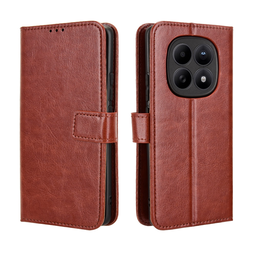 Crazy knížkové pouzdro na Xiaomi Poco M8 5G/Redmi Note 15 5G/Note 15 4G - hnědé