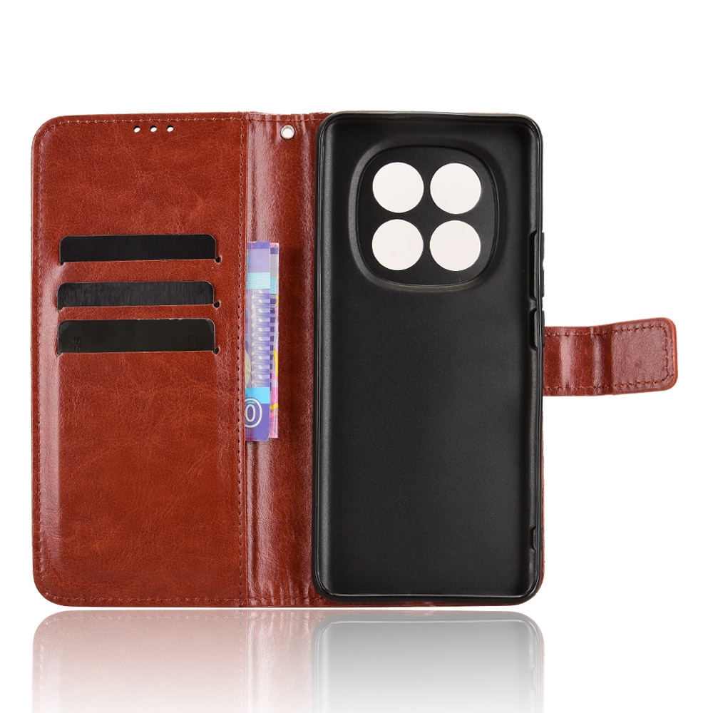 Crazy knížkové pouzdro na Xiaomi Poco M8 5G/Redmi Note 15 5G/Note 15 4G - hnědé