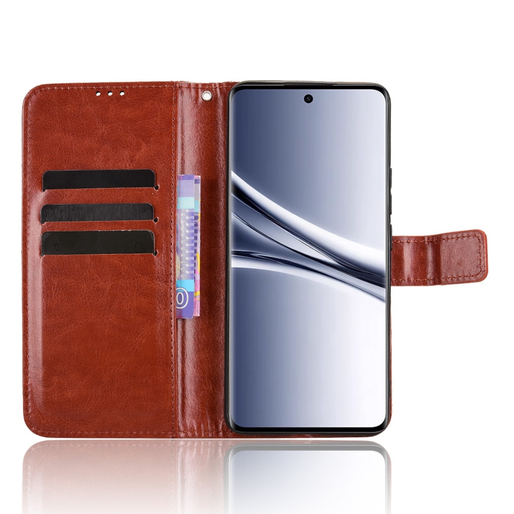 Crazy knížkové pouzdro na Xiaomi Poco M8 5G/Redmi Note 15 5G/Note 15 4G - hnědé