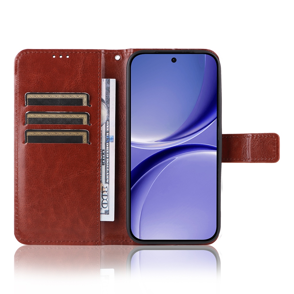 Crazy knížkové pouzdro na Xiaomi Poco X8 Pro 5G - hnědé