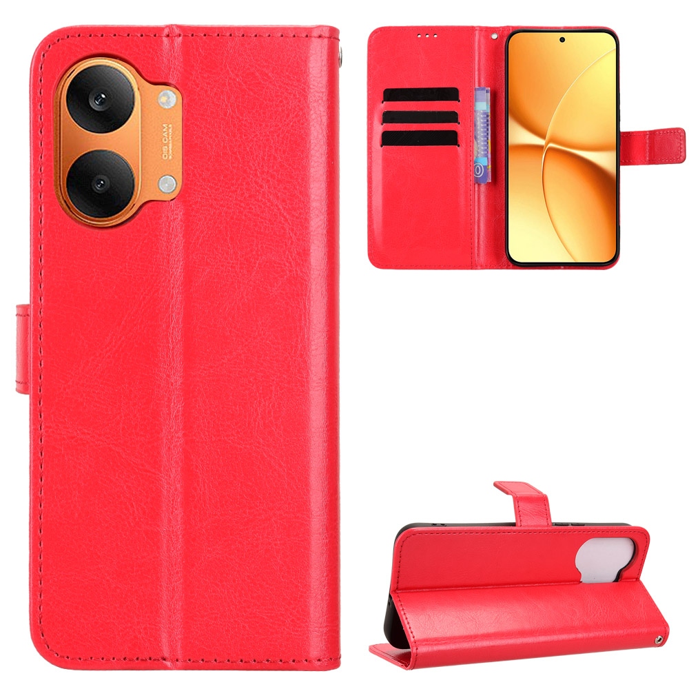 Crazy knížkové pouzdro na Xiaomi Poco X8 Pro Max 5G - červené