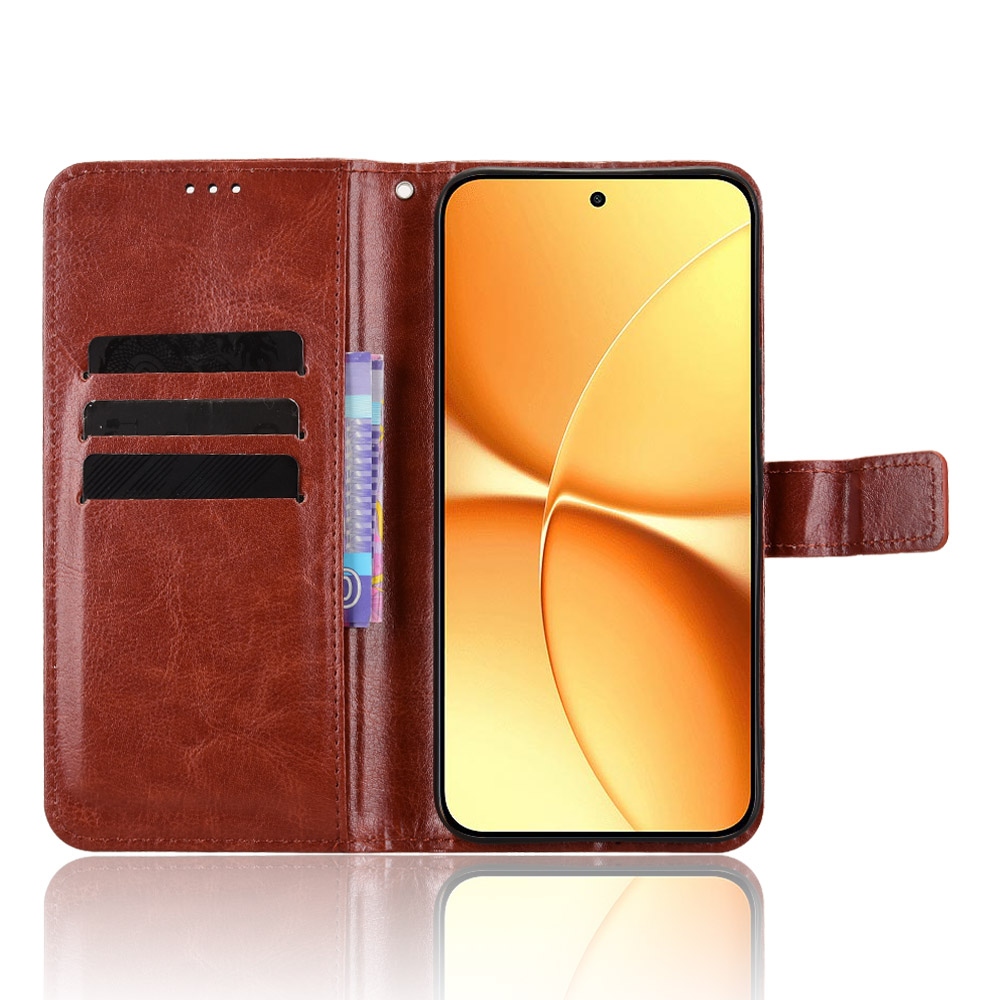 Crazy knížkové pouzdro na Xiaomi Poco X8 Pro Max 5G - hnědé