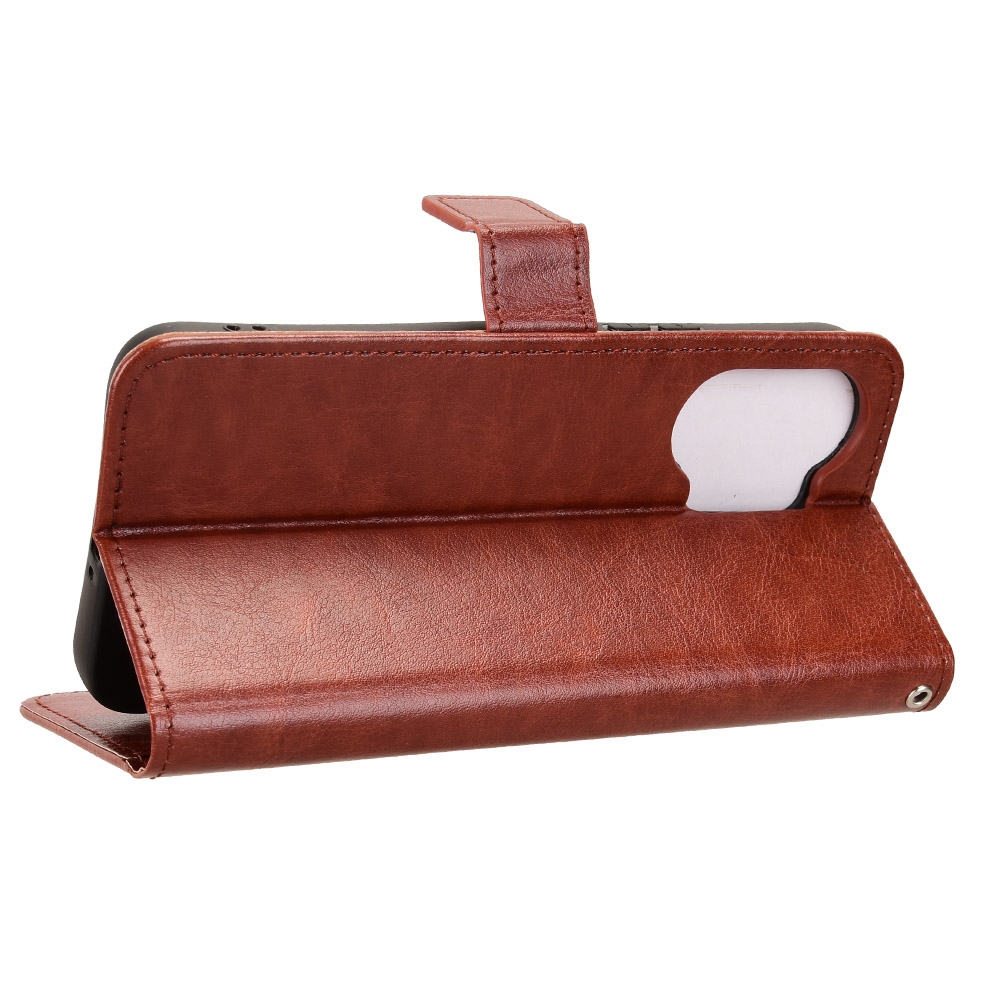 Crazy knížkové pouzdro na Xiaomi Poco X8 Pro Max 5G - hnědé