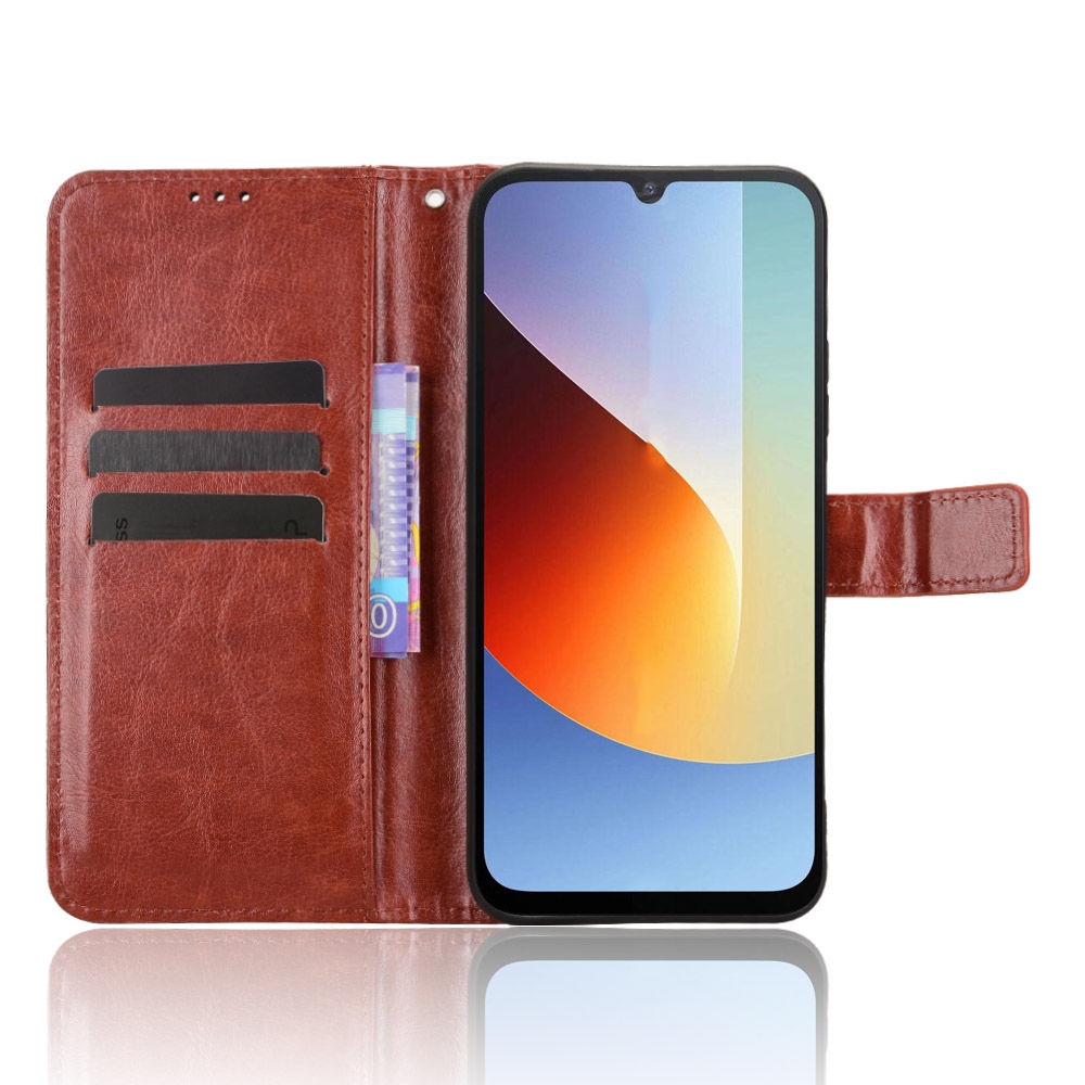 Crazy knížkové pouzdro na Xiaomi Redmi A7 Pro - hnědé