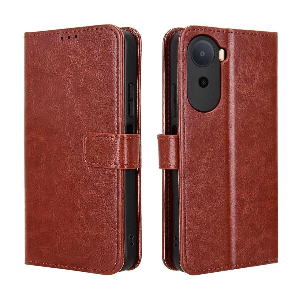 Crazy knížkové pouzdro na Xiaomi Redmi A7 Pro - hnědé