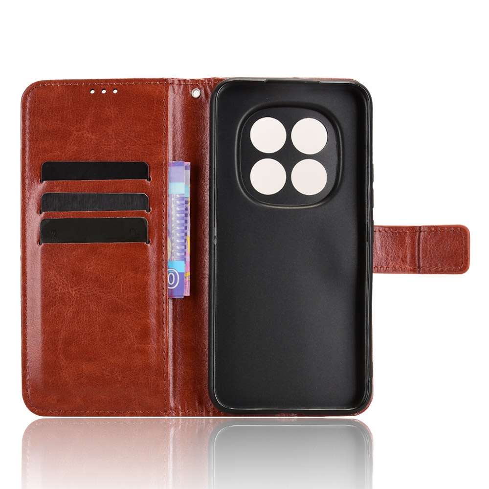 Crazy knížkové pouzdro na Xiaomi Redmi Note 15 Pro 4G - hnědé